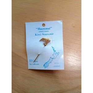 Vintage Rubicon Gold Toned Kiwi Souvenir Stick Pin Made in New Zealand